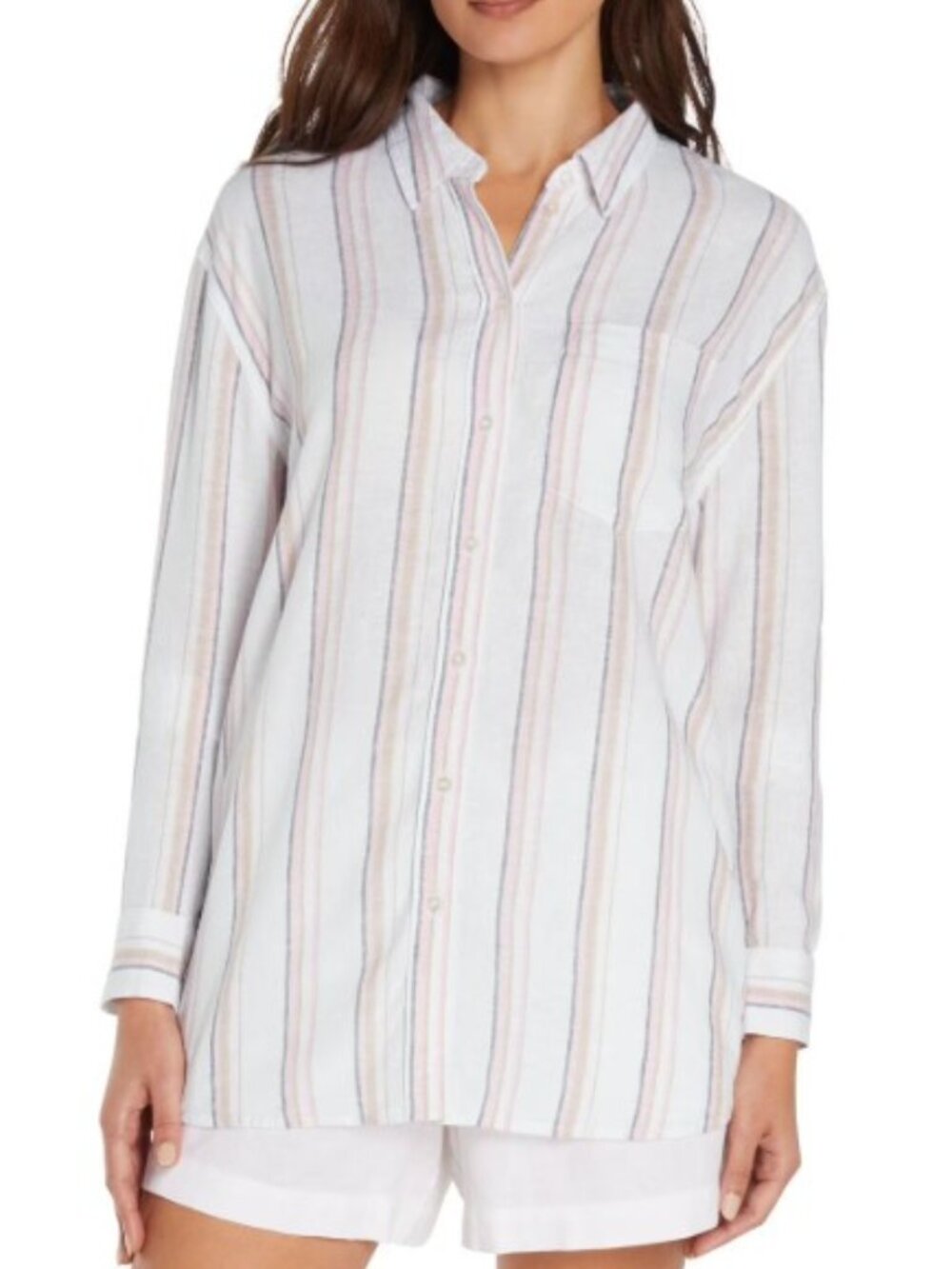 NWT! GAP Women's Linen Button-Down Top w/ Stripes